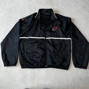 Arizona Cardinals Dunbrooke Jacket Mens Large Black Full Zip Windbreaker NFL